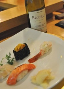 brouilly+sushi